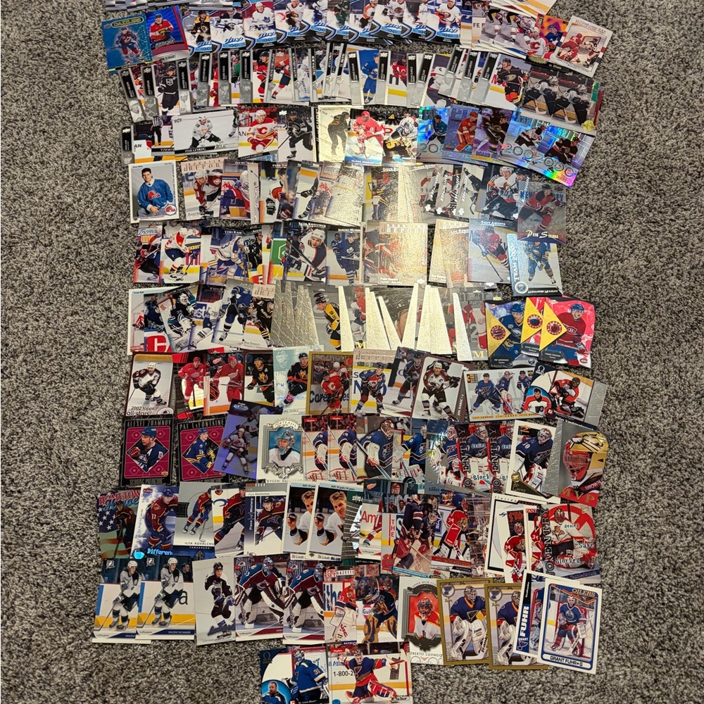 lot of over 200 Hockey cards with rookie cards and parallels